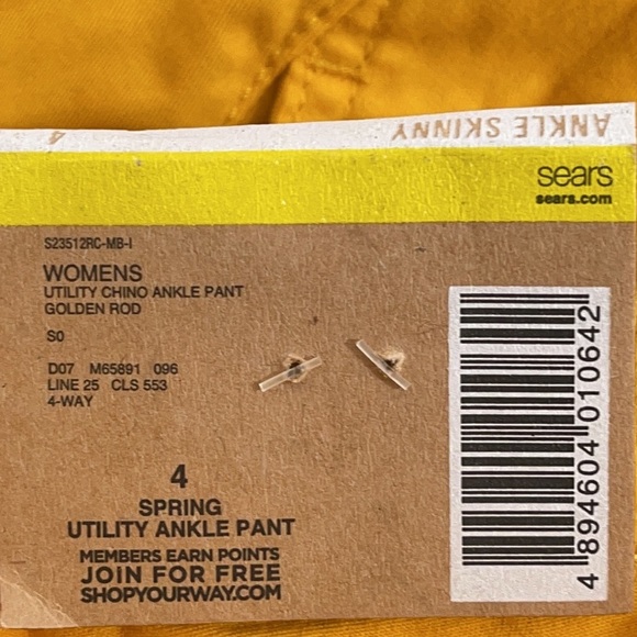 ROEBUCK CO. ANKLE SKINNY UTILITY CHINO ANKLE PANT MID RISE SIZE 4 NEW - Picture 11 of 11